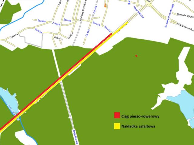 Budowa połączenia pieszo-rowerowego Tychów z Kobiórem - etap pierwszy