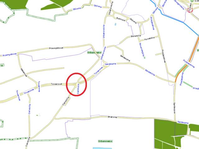Budowa ronda na skrzyżowaniu ulic Towarowa – Cielmicka