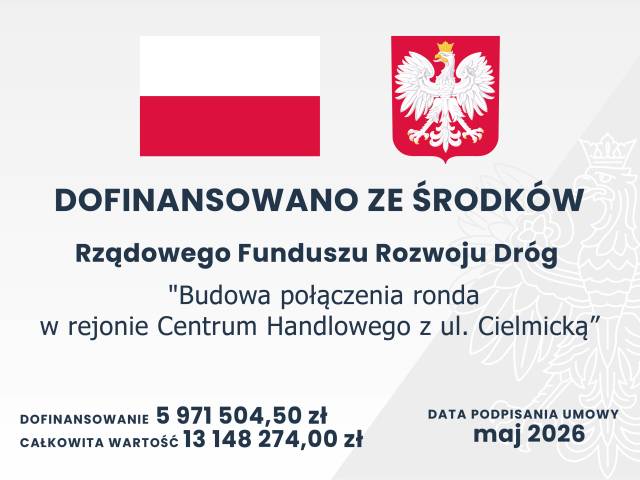 Budowa połączenia ronda w rejonie Centrum Handlowego z ul. Cielmicką